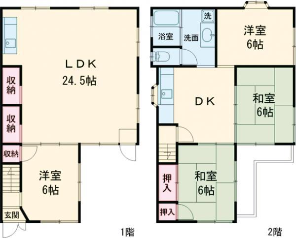東京都新宿線 船堀駅 徒歩15分 2階建 築44年