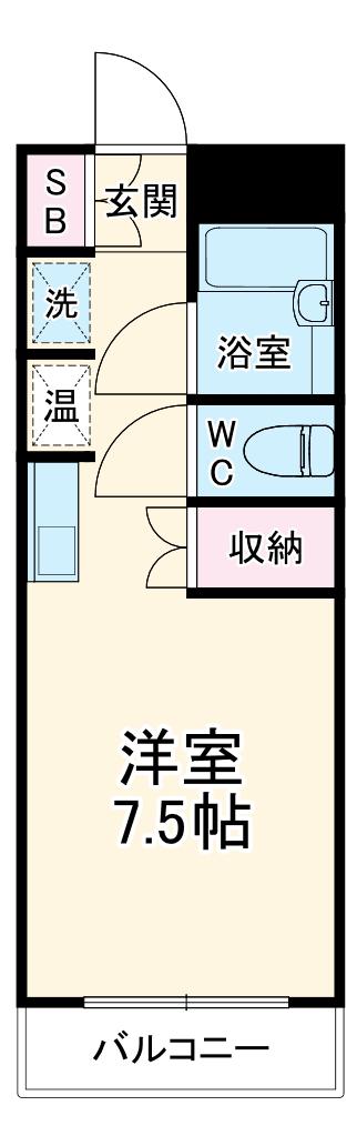 NESTEGRAN松ケ丘(ワンルーム/2階)の間取り写真