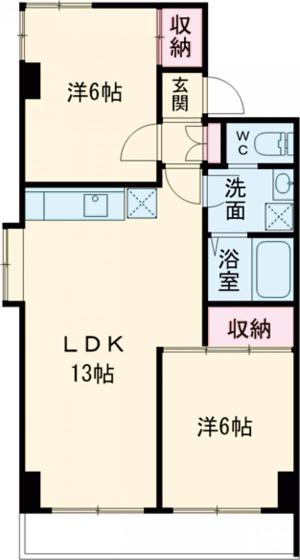 ハビテ葛西(2LDK/2階)の間取り写真