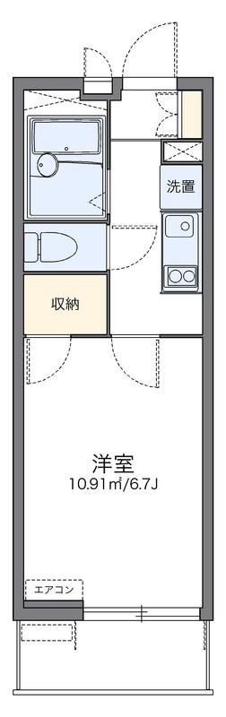 レオパレスセントピア(1K/3階)の間取り写真