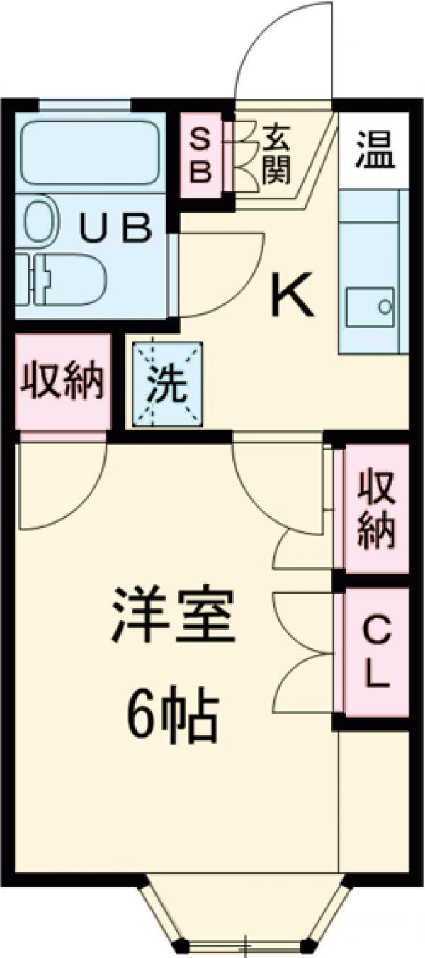 メゾン大野Ⅲ(1K/2階)の間取り写真