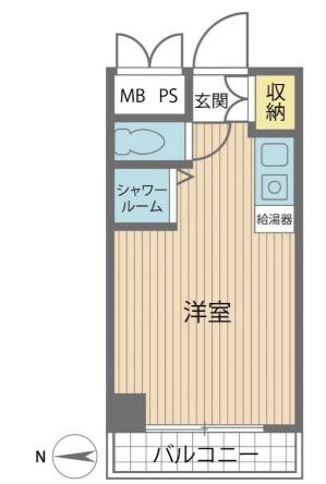 共立リライアンス八王子四谷Ⅰ(ワンルーム/5階)の間取り写真