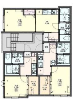KEIAI RESIDENCE 八王子Ⅱ(1K/2階)の間取り写真
