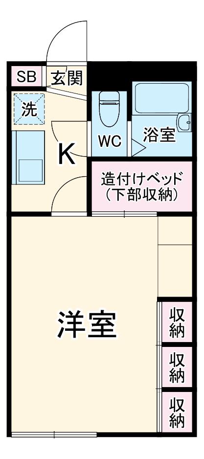 アクセレラ(1K/1階)の間取り写真