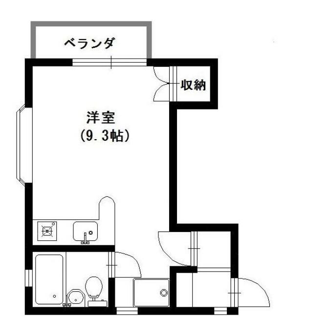 KOYOハイツⅡ(ワンルーム/2階)の間取り写真