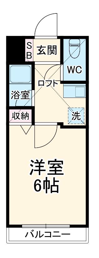 20BOX弐番館(1K/2階)の間取り写真