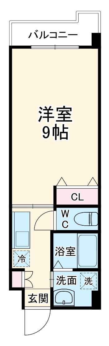 アレーナベイサイド(1K/5階)の間取り写真