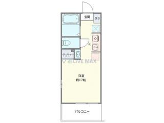 ラフィーネ反町(ワンルーム/1階)の間取り写真