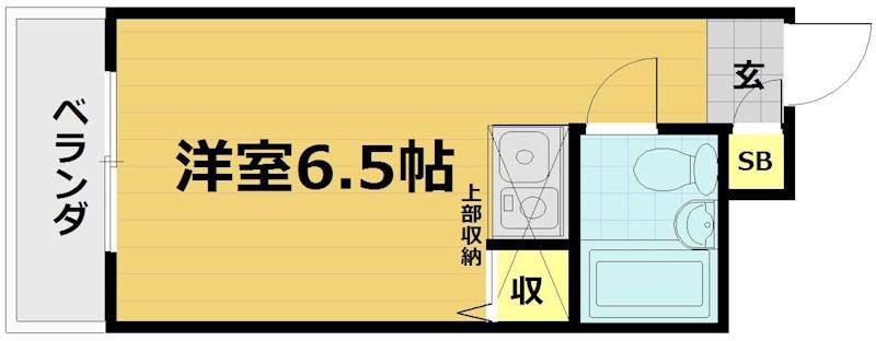メゾンカミゴリョー(ワンルーム/5階)の間取り写真