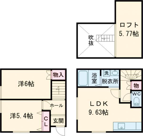 西武鉄道新宿線 野方駅 徒歩12分 2階建 築1年(2LDK)の間取り写真