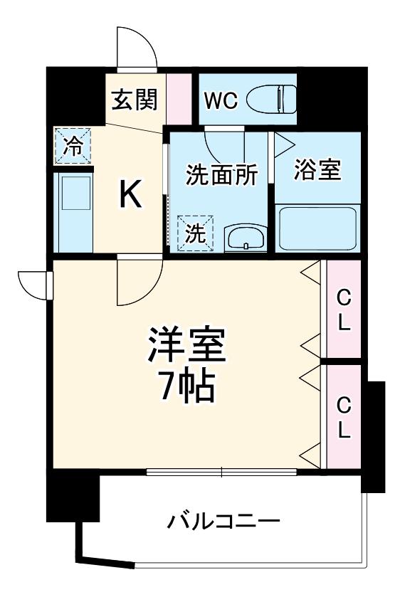 サムティ京都二条(1K/7階)の間取り写真