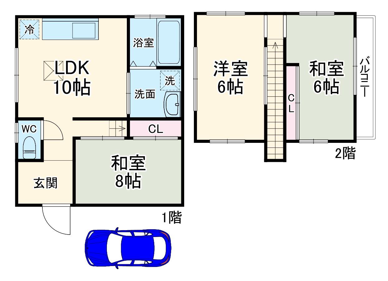 総武・中央緩行線 東船橋駅 徒歩20分 2階建 築49年