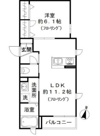 アクアコートⅠ(1LDK/3階)の間取り写真
