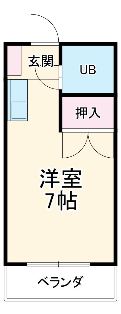 シーズンコート港南(ワンルーム/4階)の間取り写真