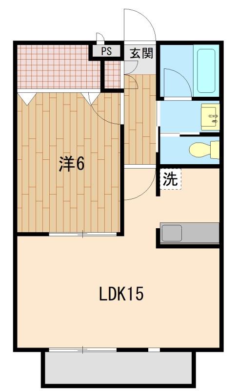 プランドール(1LDK/3階)の間取り写真