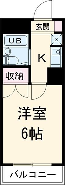 VERDINO(1K/2階)の間取り写真