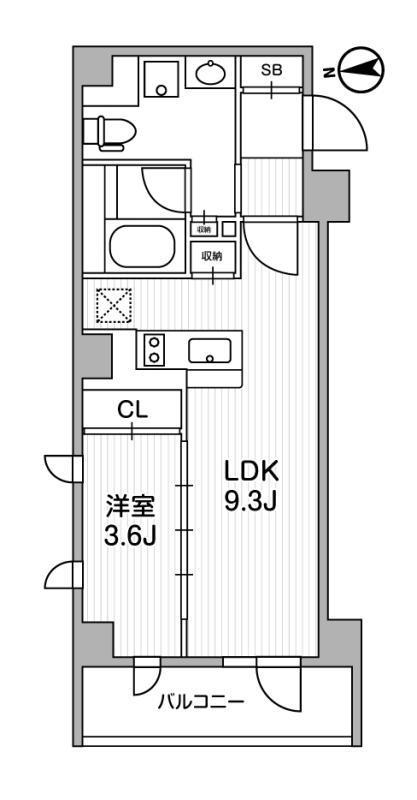 LIGHTHоUSE中馬込(1LDK/2階)の間取り写真