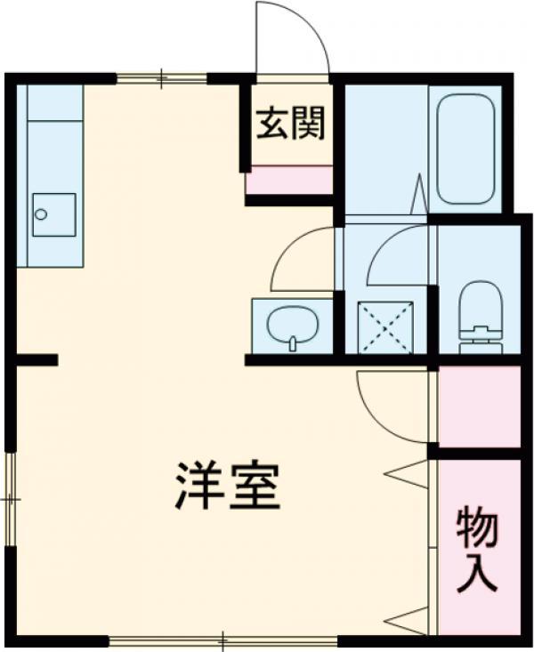 ラフォーレ前橋(1K/2階)の間取り写真