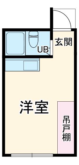 パレス玉川(ワンルーム/1階)の間取り写真
