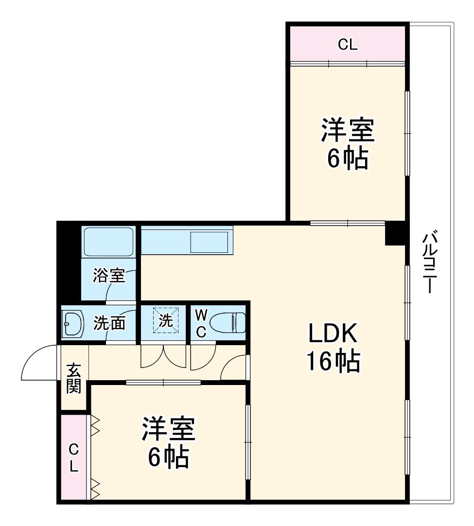 梅田東ユーリプラザ(1LDK/7階)の間取り写真