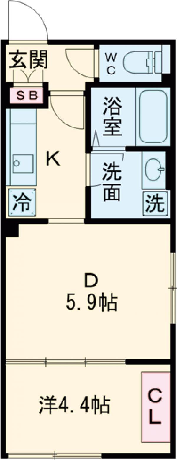グランパセオ大岡山Ⅱ(2K/3階)の間取り写真