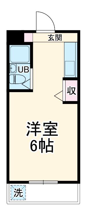 タプラ下荻野(ワンルーム/2階)の間取り写真