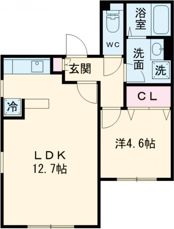グランパセオ大岡山Ⅱ(1LDK/3階)の間取り写真