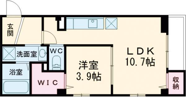 アザレアヒルズ(1LDK/3階)の間取り写真
