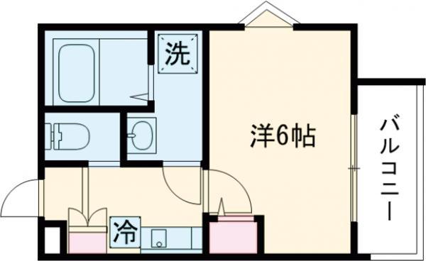 MELLAS京成小岩Ⅲ(1K/1階)の間取り写真