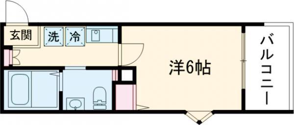 MELLAS京成小岩Ⅲ(1K/2階)の間取り写真
