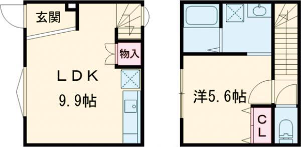 MOK-TERRACE-HOUYA(1LDK/1階)の間取り写真