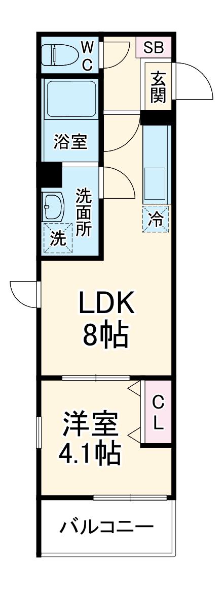 リブリ・アウル(1LDK/3階)の間取り写真