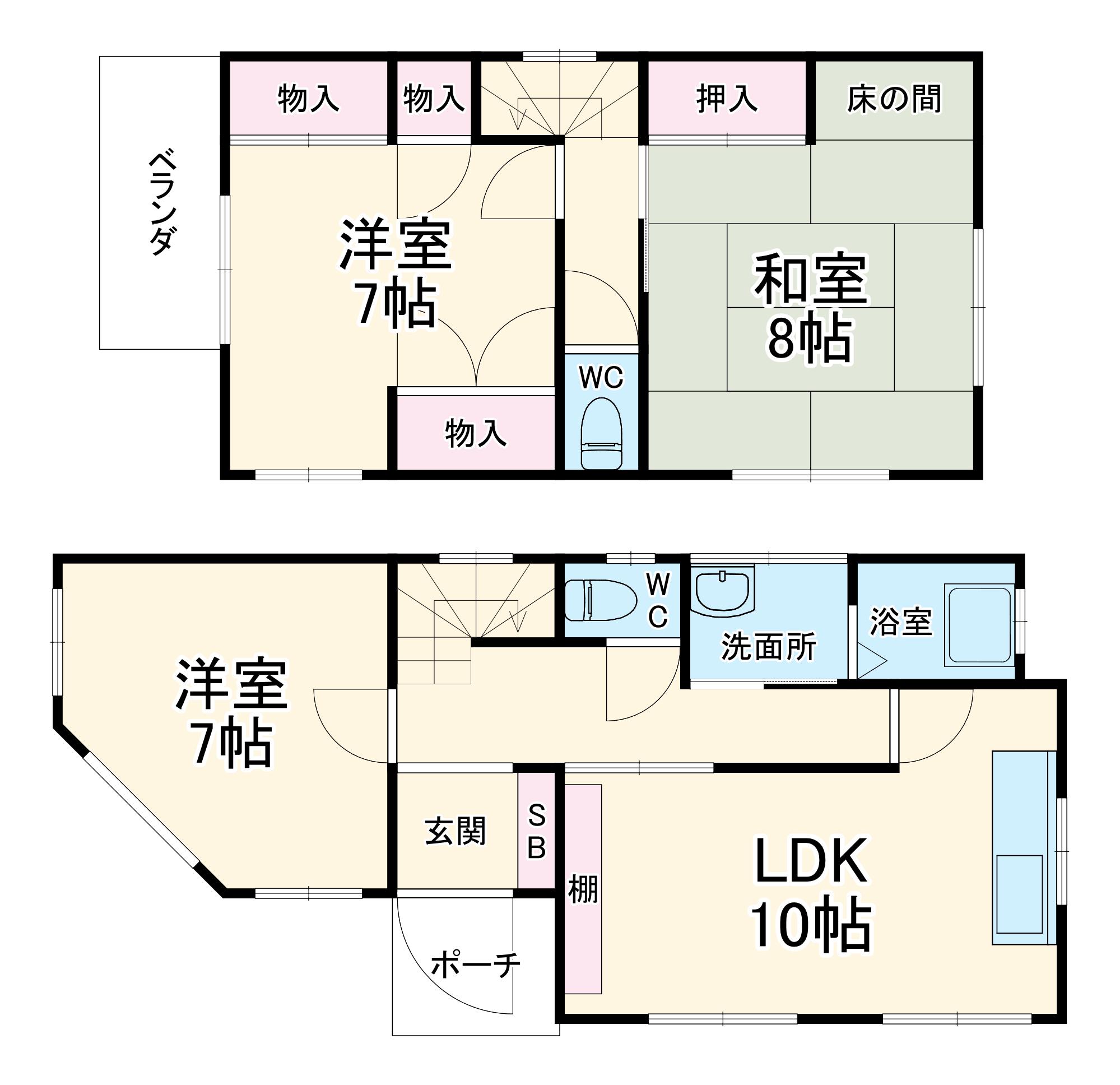 京成電鉄松戸線 常盤平駅 徒歩14分 2階建 築40年