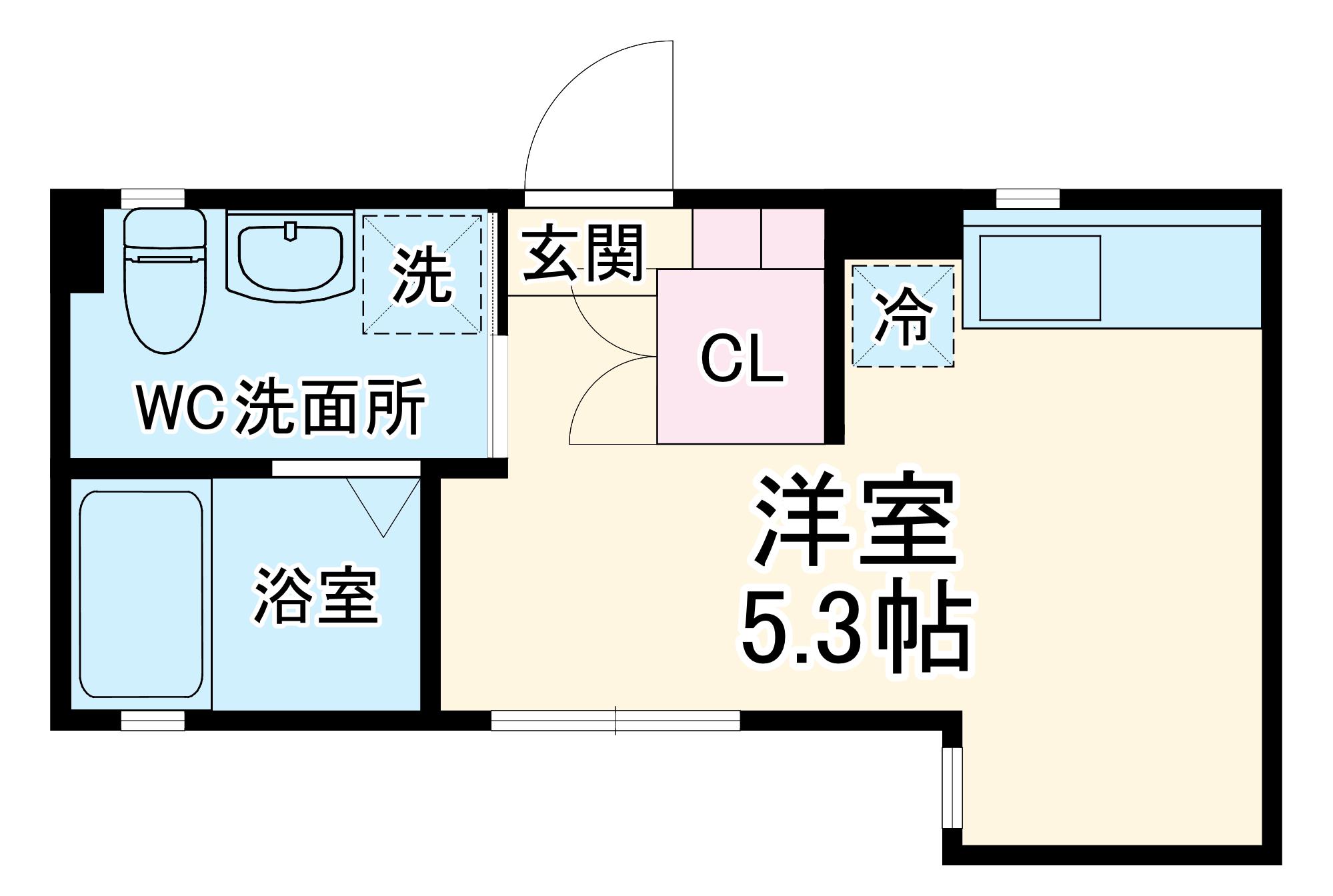 DAIYU25番館(ワンルーム/1階)の間取り写真