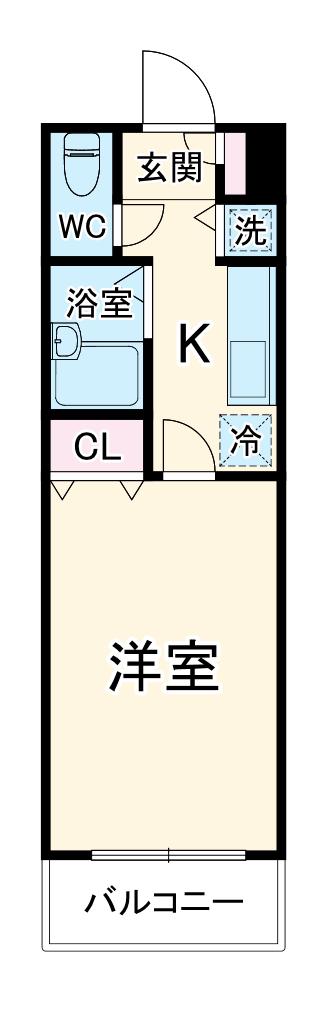 フェニックス新横濱イクシール(1K/8階)の間取り写真