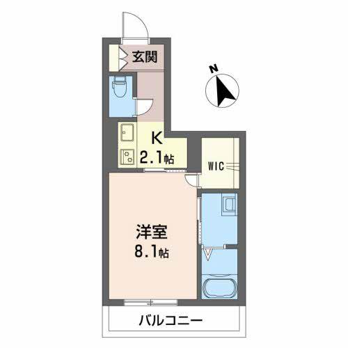 ブルーシャインMJ(1K/3階)の間取り写真