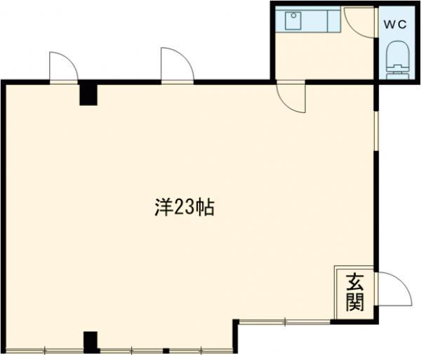 サンライズ須崎(ワンルーム/1階)の間取り写真