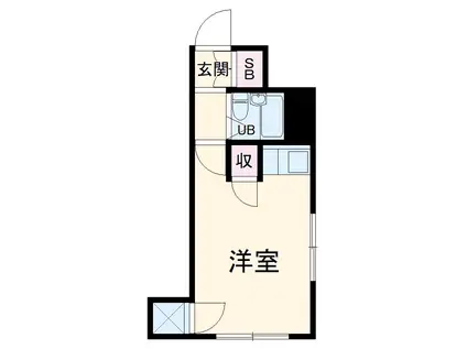 安達ハイツ(1K/1階)の間取り写真