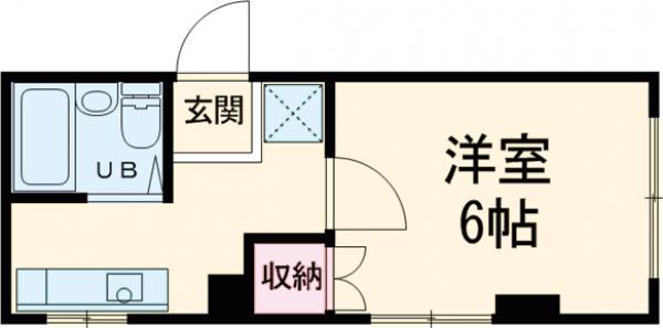 サンライズ須崎(1K/1階)の間取り写真