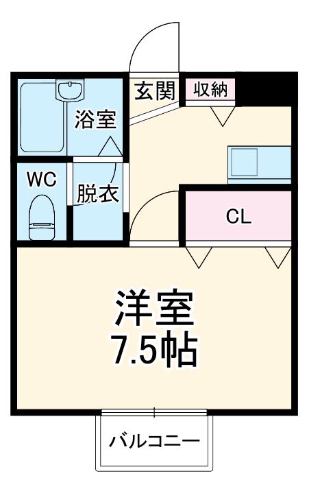 STEP・Ⅰ日進(1K/1階)の間取り写真