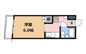 矢部コーポフロンティア(ワンルーム/3階)の間取り写真