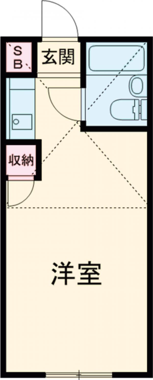 ビラ石神井公園(ワンルーム/2階)の間取り写真
