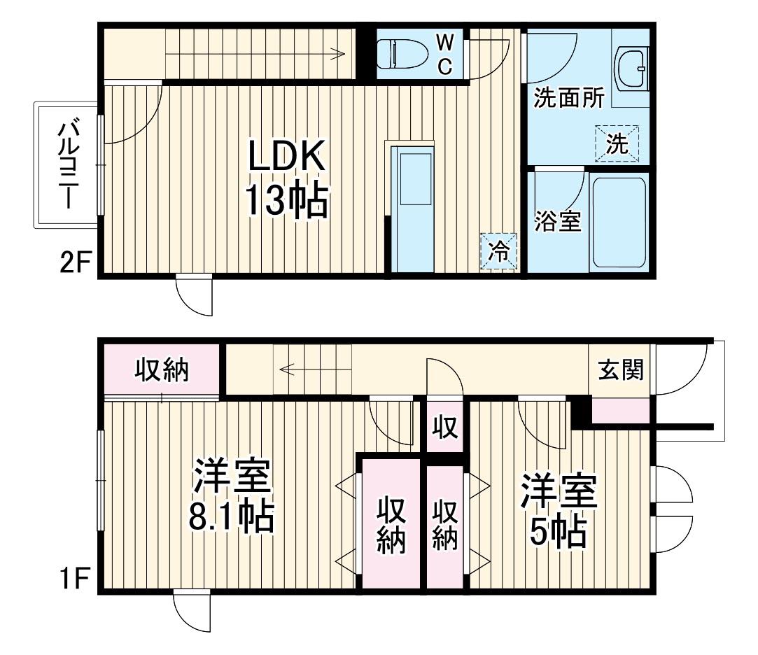 KUKKULA KURIYA(2LDK/1階)の間取り写真