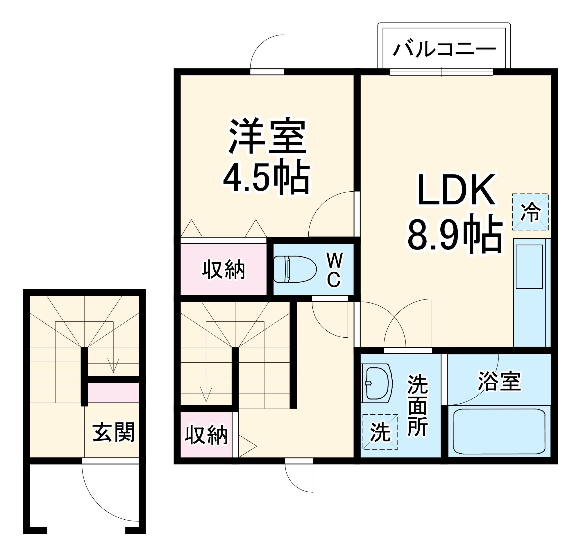 KUKKULA KURIYA(1LDK/2階)の間取り写真