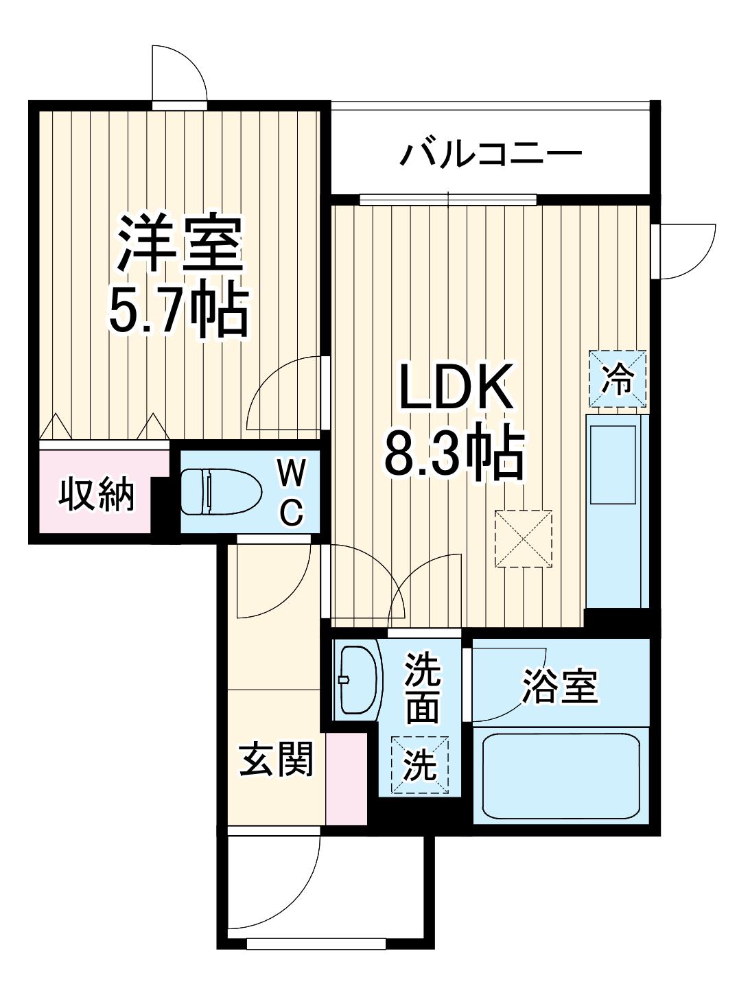 KUKKULA KURIYA(1LDK/1階)の間取り写真