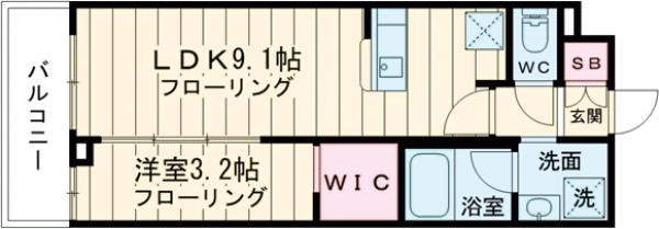 グランドコンシェルジュ氷川台(1LDK/3階)の間取り写真