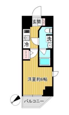 SHOKEN RESIDENCE横浜鶴見Ⅳ(1K/7階)の間取り写真