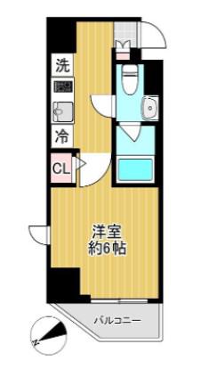 SHOKEN RESIDENCE横浜鶴見Ⅳ(1K/7階)の間取り写真