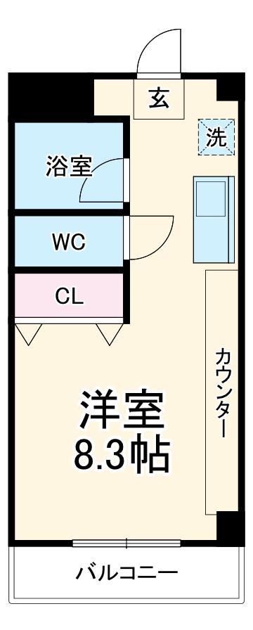 ウッディハウスⅡ(ワンルーム/2階)の間取り写真