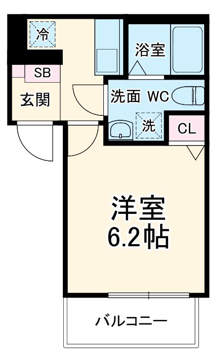 FT-KAMOI FLAT(1K/1階)の間取り写真